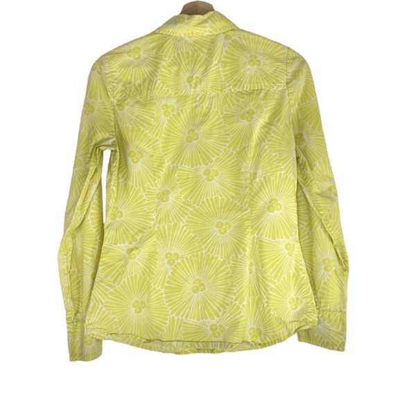 Boden Yellow Floral Long Sleeve Button Down Shirt - Picture 4 of 4